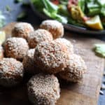 Raw Carrots Falafel balls with sesame